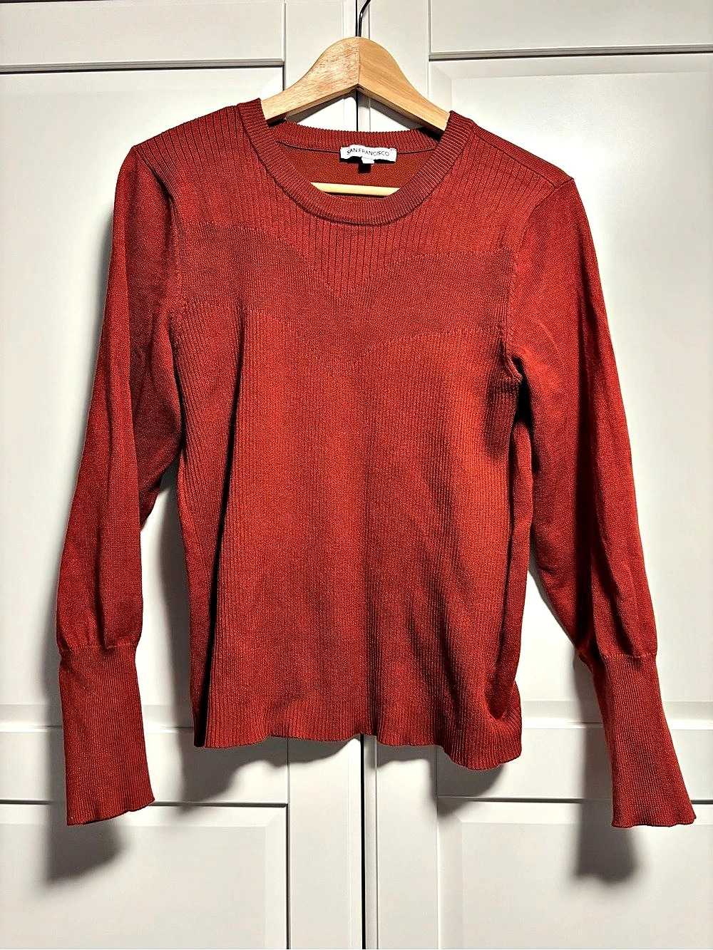 San Francisco Red Crew Neck Sweater Size Large Like New